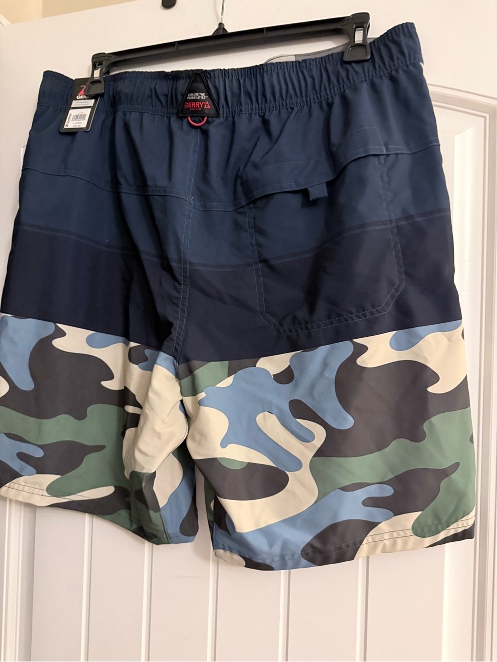 Gerry Weber Navy & Camouflage Swim Shorts - Picture 2 of 6